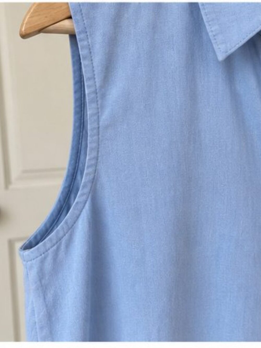 Blue Ruffle Blouse - Picture 5 of 6